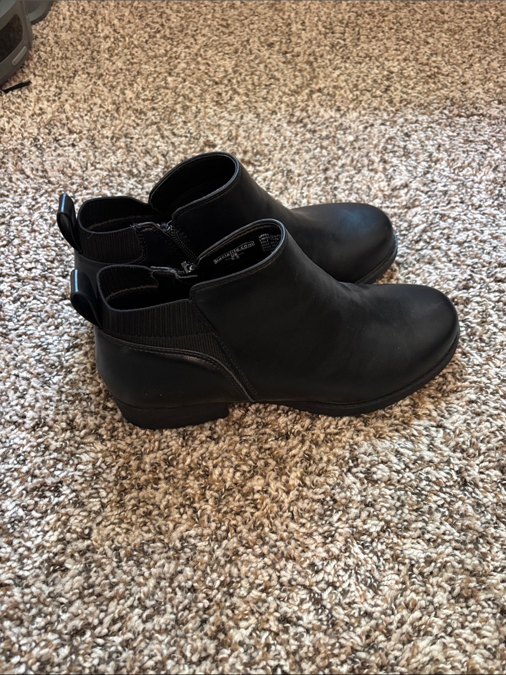 NWOT Black Leather Ankle Booties